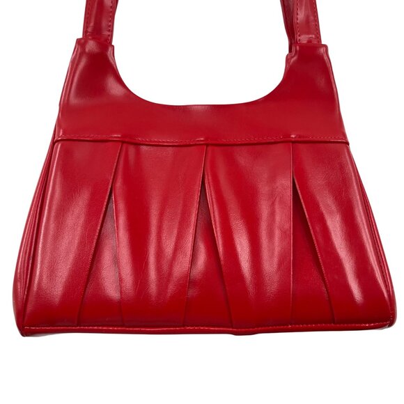 Vintage Handmade Vinyl Handbag Shoulder bag Red - Picture 2 of 8